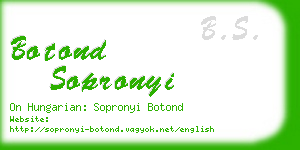 botond sopronyi business card